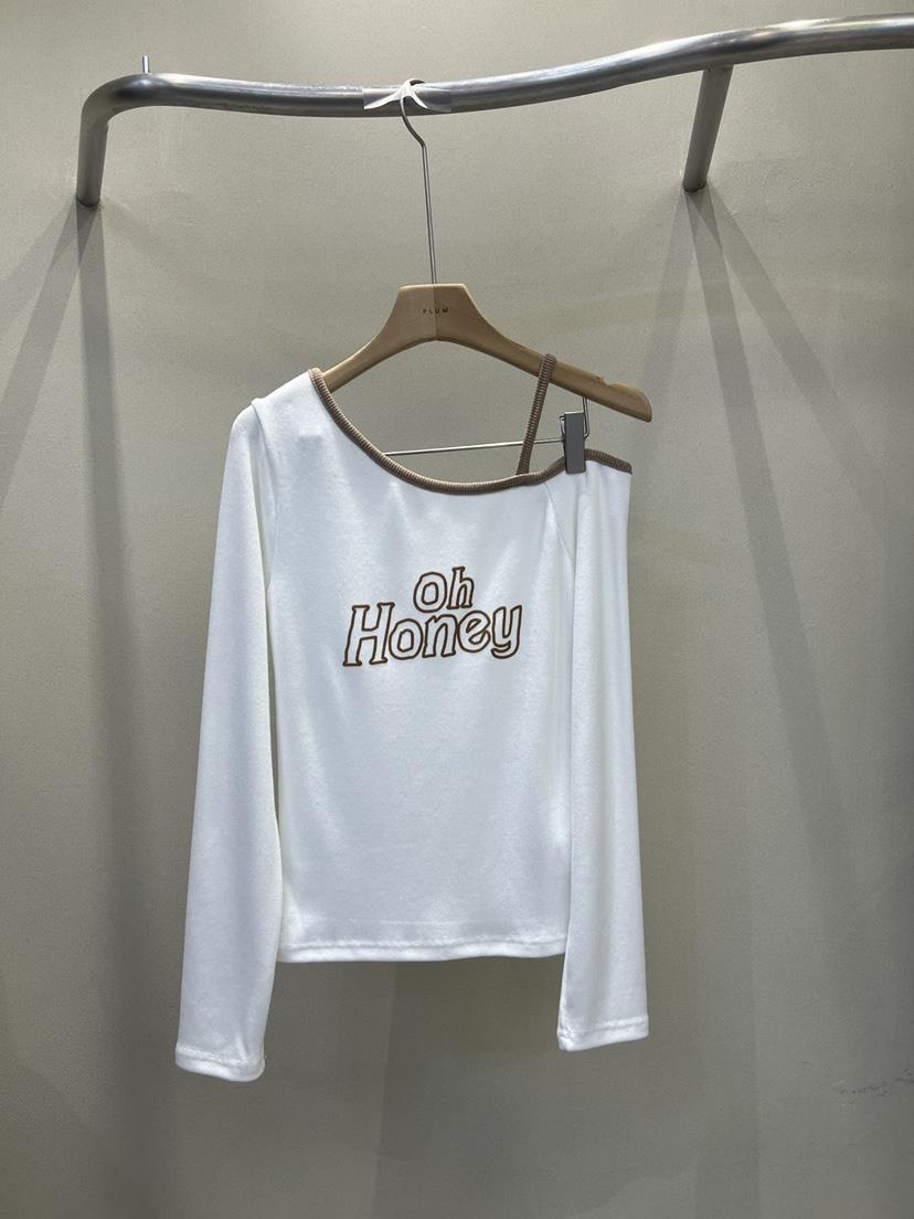 PLUM-q東大門㊣實拍女士新品25秋冬職業真品熱賣推薦長袖T恤PLUM長袖T恤