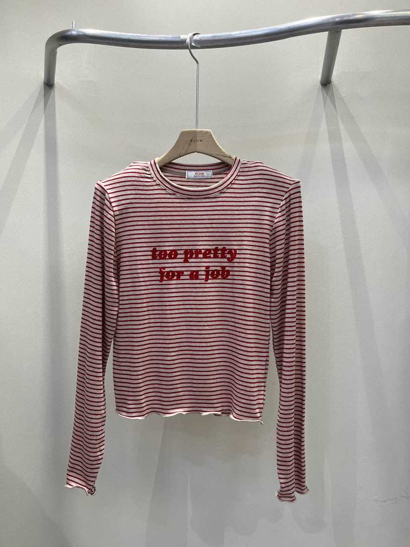 PLUM-q東大門㊣直郵女裝新款推薦時尚熱賣25秋冬人氣長袖T恤PLUM長袖T恤