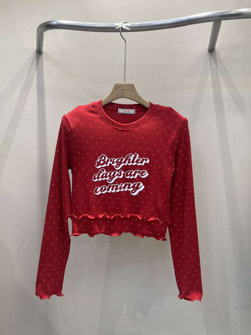 PLUM-q韓國直郵㊣女裝新品人氣熱賣推薦真品時尚休閑長袖T恤PLUM長袖T恤