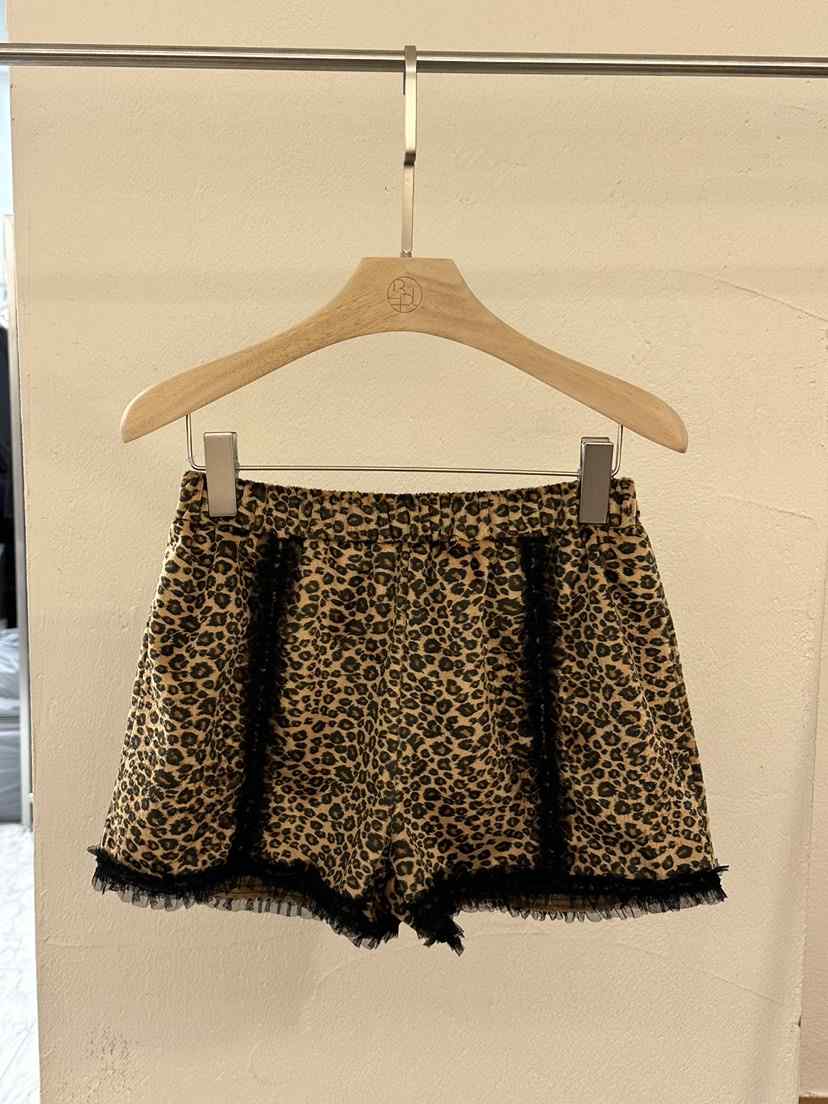 BPLAN韓國直郵㊣女士新品25秋冬職業真品時尚推薦休閑短褲豹紋BPLAN短褲