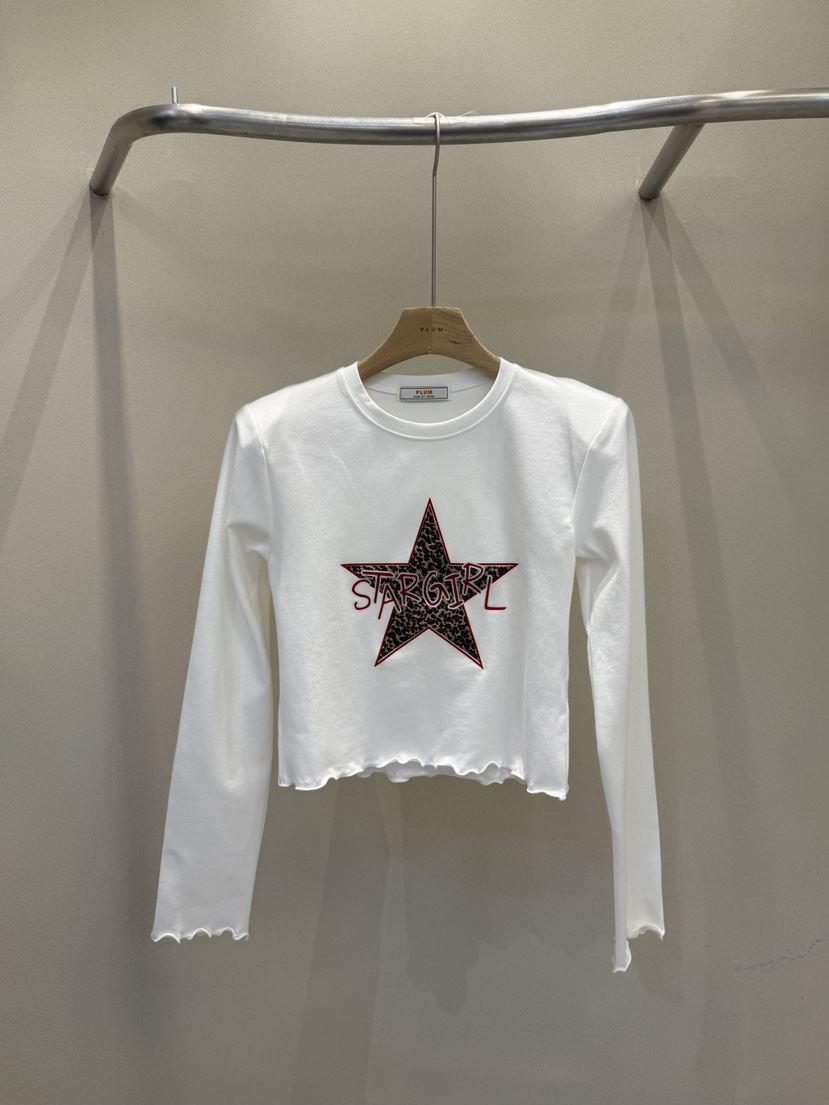 PLUM-q東大門㊣代購女士新品職業25秋冬熱賣人氣真品長袖T恤PLUM長袖T恤