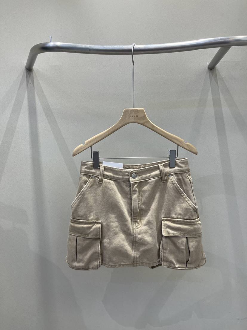 PLUM-q韓國代購㊣女士新款25秋冬時尚人氣職業休閑熱賣短裙PLUM短裙