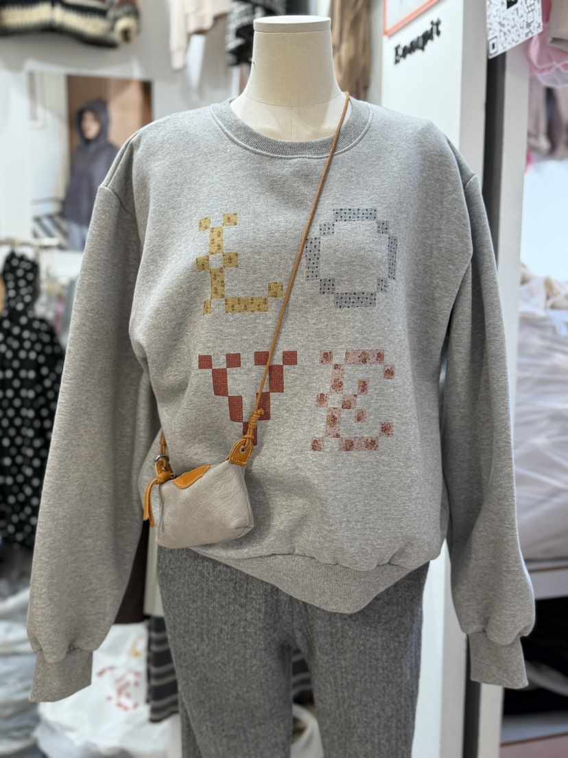 EOMPIT韓國代購㊣女士新品時尚真品25秋冬人氣職業休閑衛衣EOMPIT衛衣