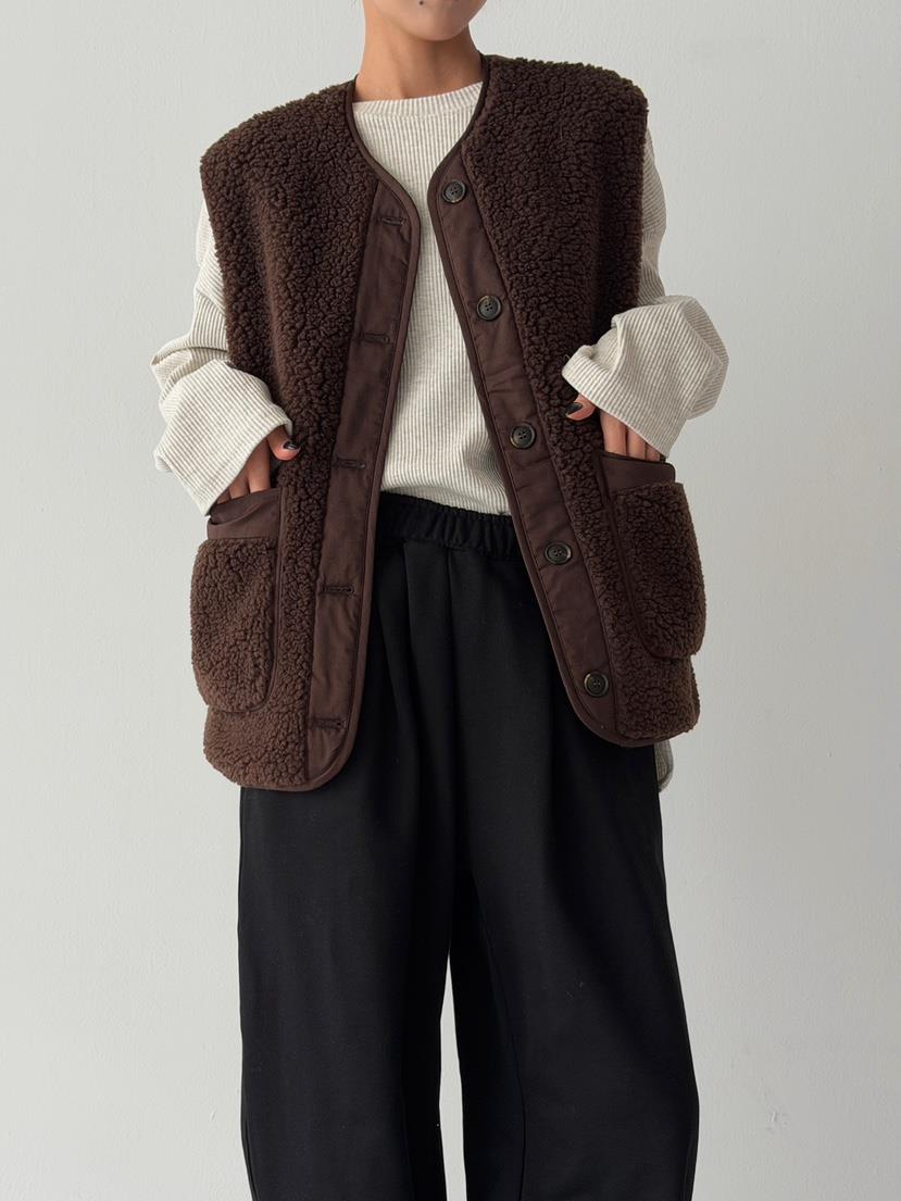 ANGLOG BEIGE東大門㊣實拍女士新款休閑熱賣推薦真品馬甲羊毛ANGLOG BEIGE馬甲