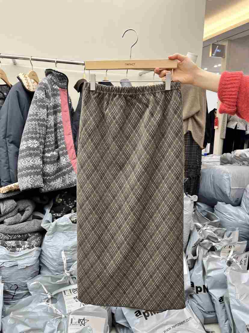 I MFACT韓國直郵㊣女士新款25秋冬職業人氣熱賣半身裙中短裙I MFACT半身裙/中短裙