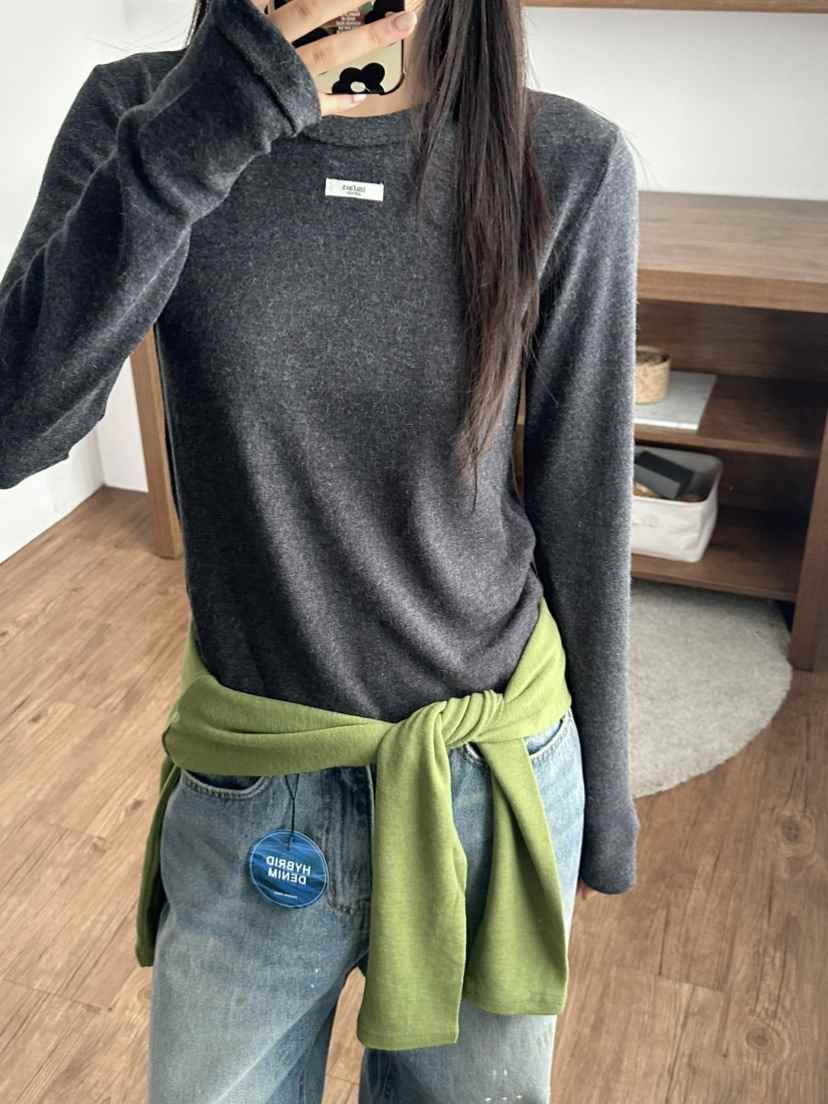 I MFACT韓國直郵㊣女士新款時尚職業人氣熱賣長袖T恤安哥拉I MFACT長袖T恤