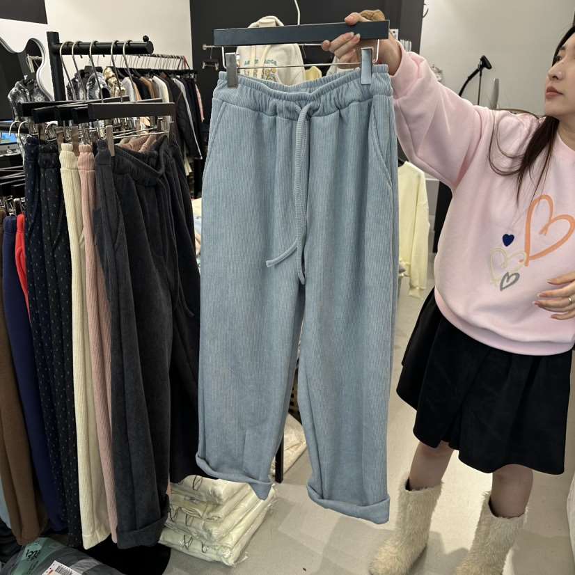 A.CES東大門㊣代購女裝新品熱賣時尚推薦人氣休閑休閑褲加絨A.CES休閑褲