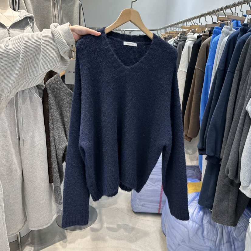 W.FATAL韓國代購㊣女士新品職業休閑25秋冬針織衫馬海毛V領W.FATAL針織衫