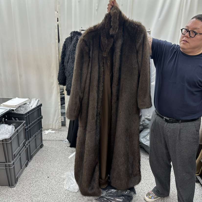 ONEBYTWO東大門㊣實拍女士新品時尚真品職業25秋冬中長款大衣ONE BY TWO中長款大衣