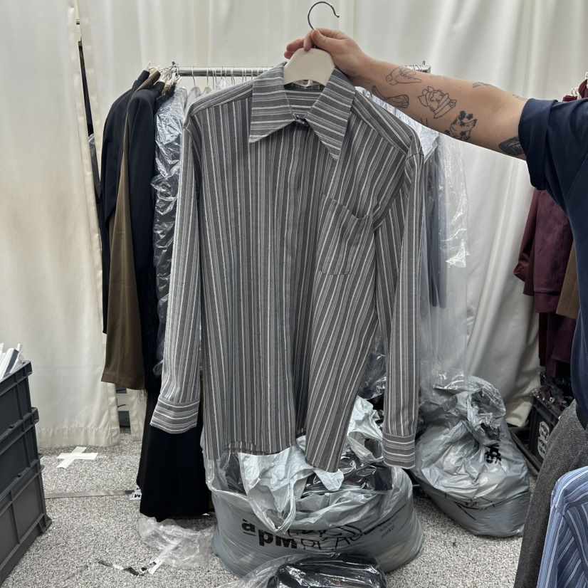 ONEBYTWO韓國直郵㊣女裝新品真品熱賣推薦25秋冬襯衫蕾絲衫條紋ONE BY TWO襯衫/蕾絲衫