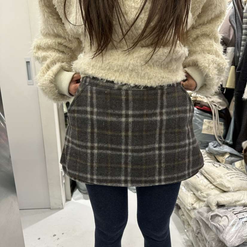 BERTHA韓國代購㊣女士新品熱賣25秋冬休閑真品人氣裙褲格紋BERTHA裙褲