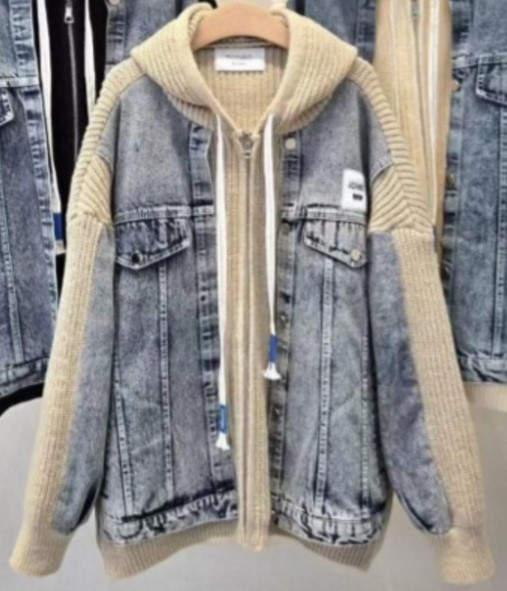 HOT PLACE韓國代購㊣女士新款推薦人氣夾克假兩件雙面連帽HOT PLACE_ISSUE/DREAM GIRIS夾克