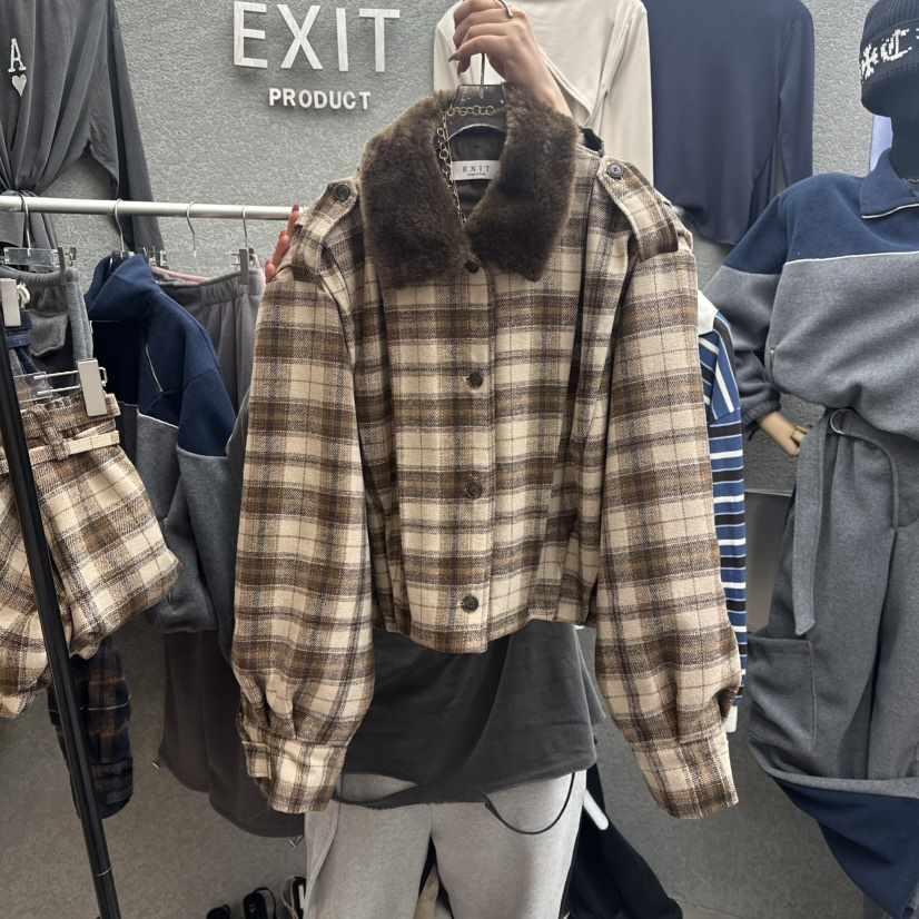 EXIT韓國直郵㊣女士新款休閑25秋冬推薦時尚職業人氣熱賣夾克EXIT夾克