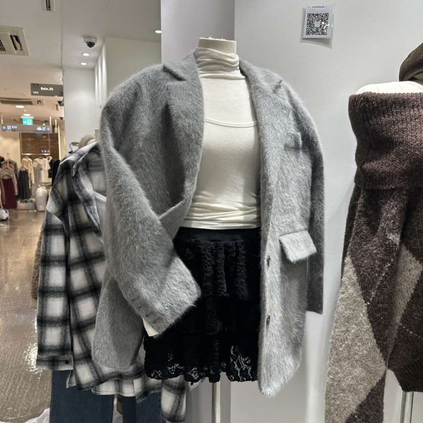 BAIE.38東大門㊣直郵女裝新品人氣職業真品推薦短款大衣毛皮BAIE.38短款大衣