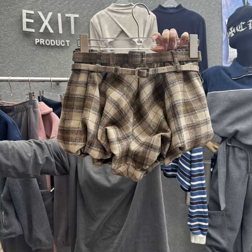 EXIT韓國直郵㊣女士新品休閑時尚真品熱賣人氣推薦25秋冬短褲EXIT短褲