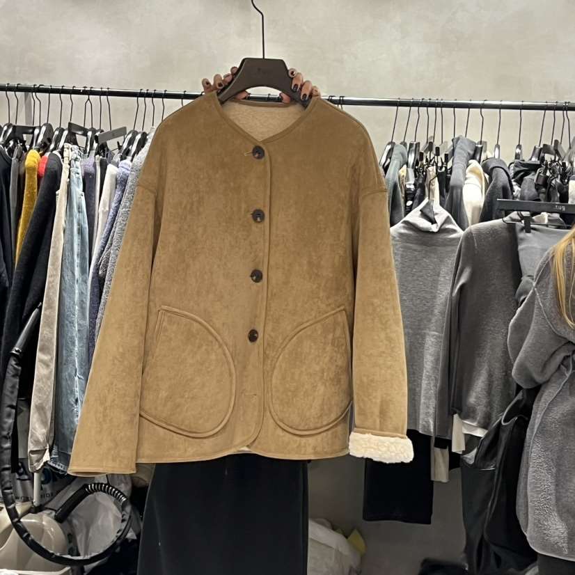 TUG東大門㊣實拍女裝新品職業推薦真品時尚休閑熱賣夾克麂皮TUG夾克