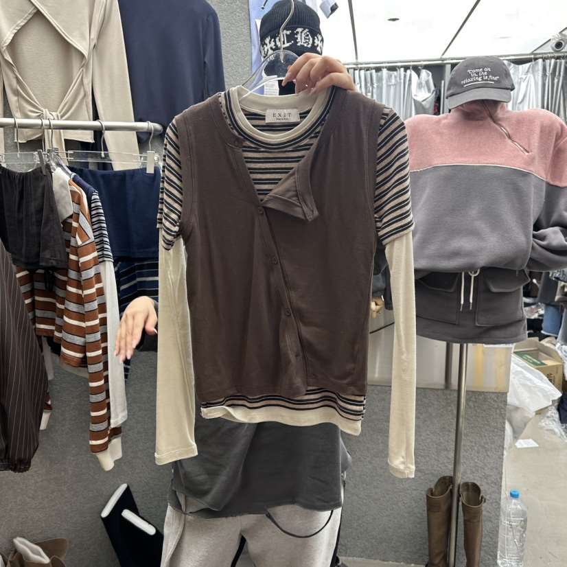 EXIT東大門㊣代購女裝新款休閑職業真品推薦25秋冬套裝三件套EXIT套裝