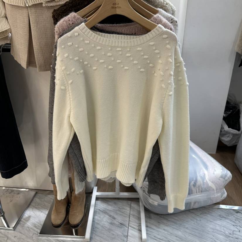 ABLESTUDIO東大門㊣實拍女裝新品人氣25秋冬休閑熱賣針織衫ABLESTUDIO針織衫