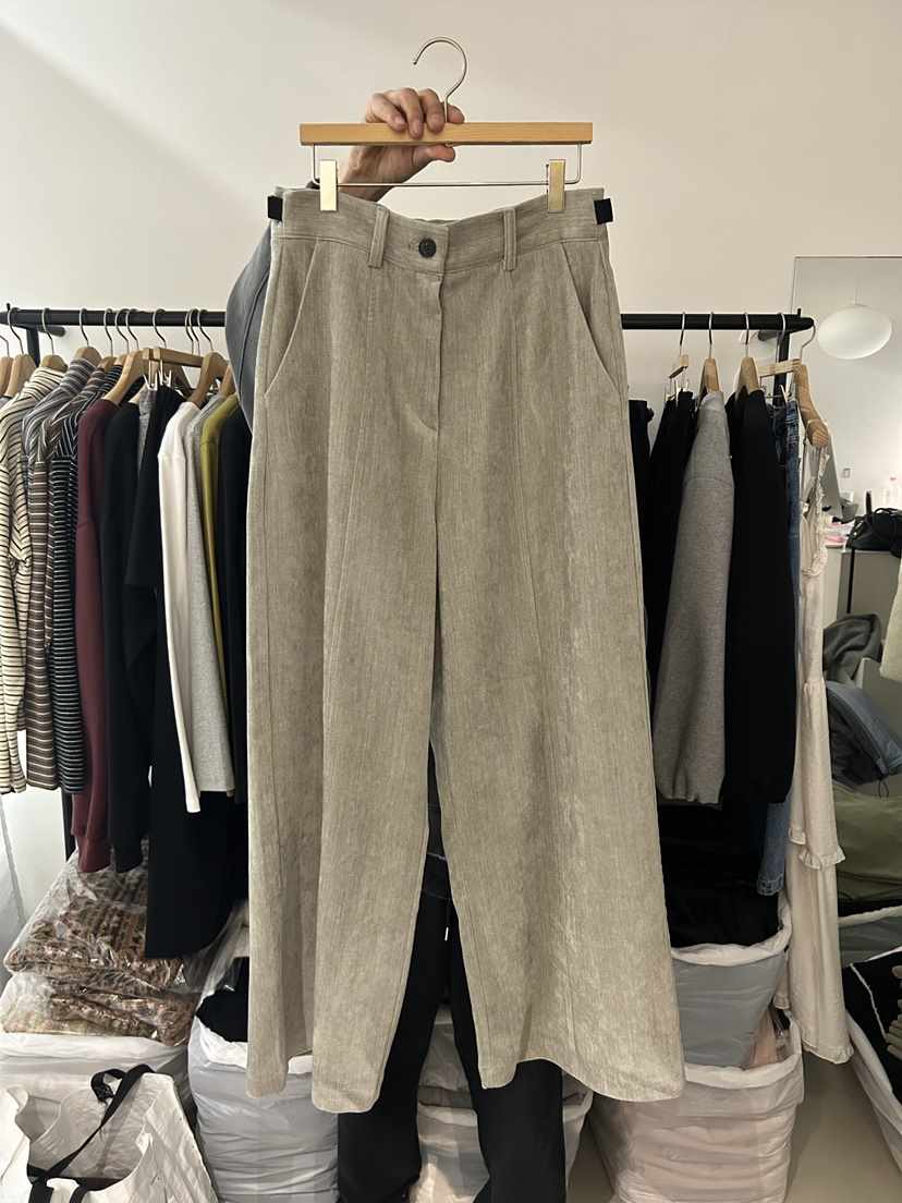 AS THOUGHT韓國代購㊣女裝新品推薦人氣25秋冬熱賣休閑褲腰帶AS THOUGHT休閑褲