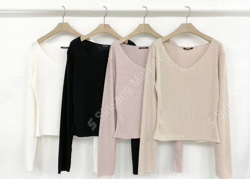 OZBRIDGE 오즈브릿지東大門㊣實拍女裝新品職業長袖T恤修身寬松OZBRIDGE 오즈브릿지長袖T恤