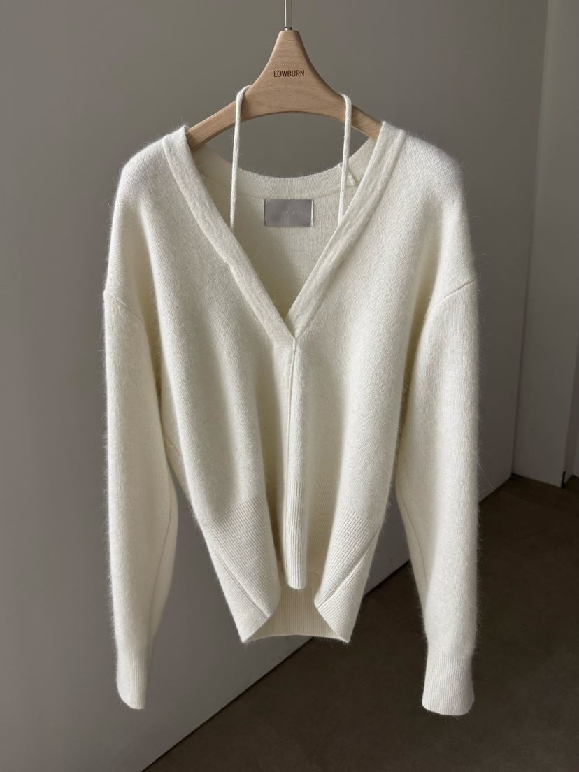 LOWBURN韓國直郵㊣女士新款時尚休閑25秋冬針織衫安哥拉羊毛LOWBURN針織衫