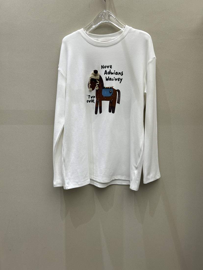 LATTE-P東大門㊣直郵女裝新品推薦25秋冬時尚職業休閑長袖T恤LATTE-P長袖T恤