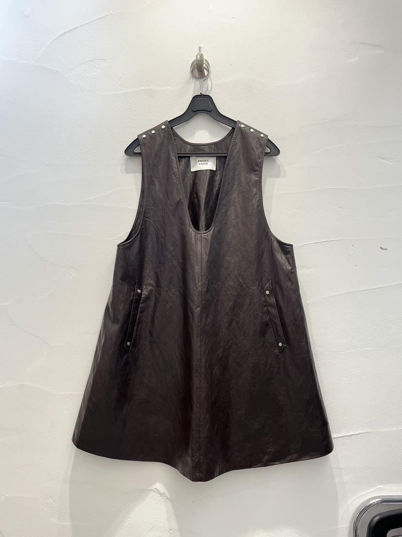BROWN PAPER-S東大門㊣代購女士新款職業真品休閑連衣裙皮革BROWN PAPER-S連衣裙