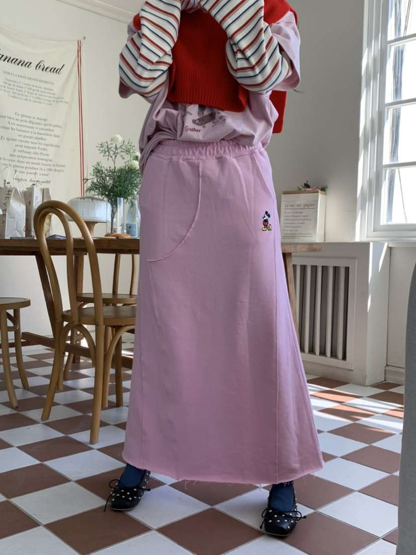 DE LINE韓國代購㊣女裝新品職業真品推薦25秋冬休閑長裙打折DE LINE長裙