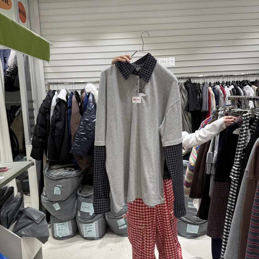 BRICKLANE韓國代購㊣女士新品真品休閑熱賣襯衫蕾絲衫假兩件BRICKLANE襯衫/蕾絲衫