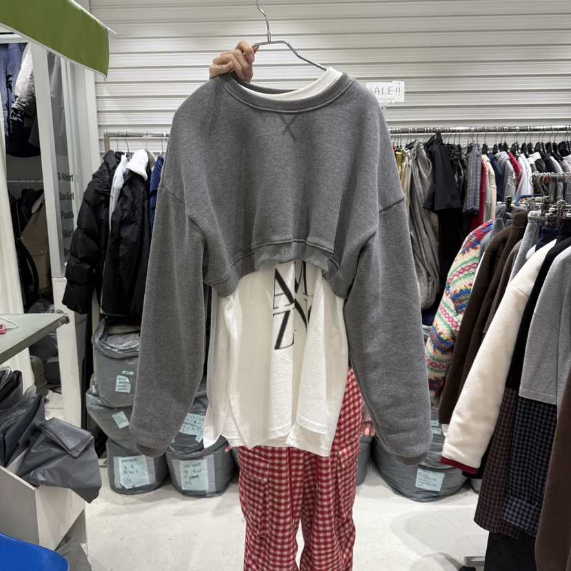 BRICKLANE韓國代購㊣女裝新品職業衛衣不含內搭加絨羊毛短款BRICKLANE衛衣