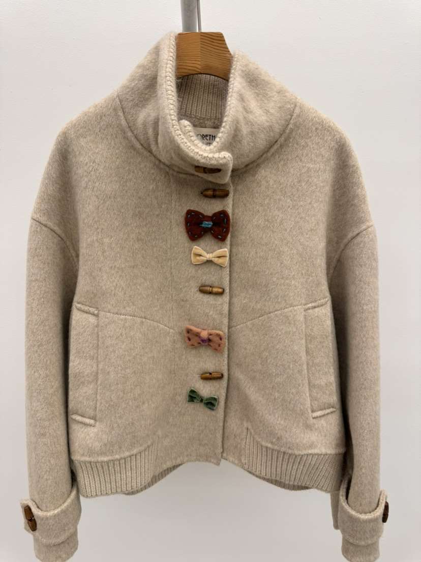 THORE韓國直郵㊣女士新款休閑人氣推薦真品時尚熱賣短款大衣THORE短款大衣