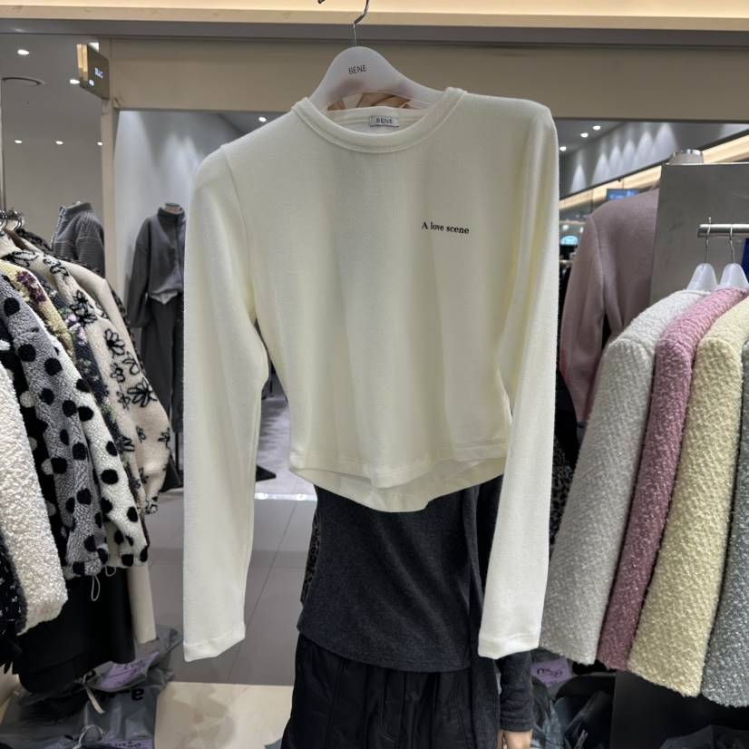 BENE東大門㊣代購女士新品真品人氣25秋冬職業熱賣休閑長袖T恤BENE長袖T恤