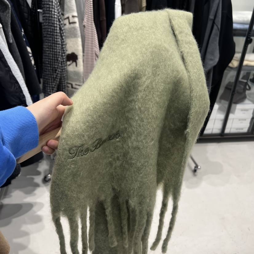 THE BRUNCH東大門㊣實拍女士新品25秋冬時尚圍巾披肩刺繡圍巾THE BRUNCH圍巾/披肩