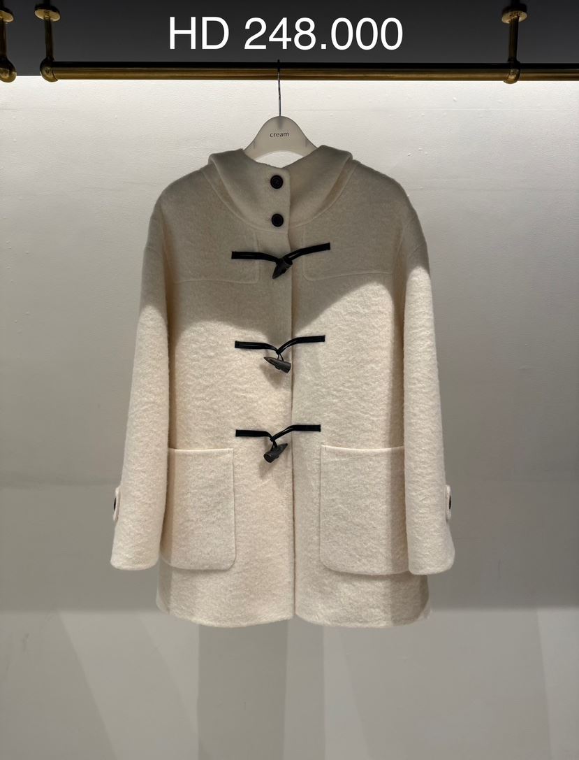 CREAM-P東大門㊣直郵女士新款推薦真品人氣25秋冬中長款大衣CREAM-P中長款大衣