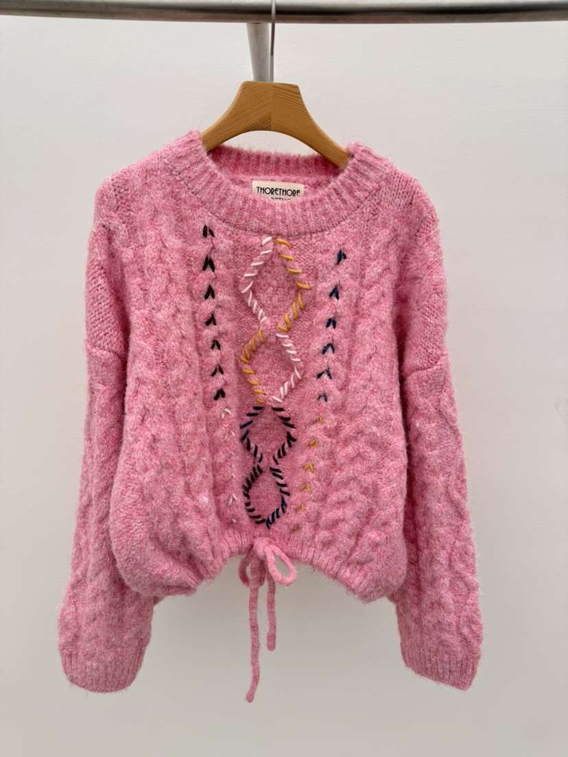 THORE東大門㊣實拍女裝新品人氣25秋冬時尚職業熱賣毛衣羊毛THORE毛衣