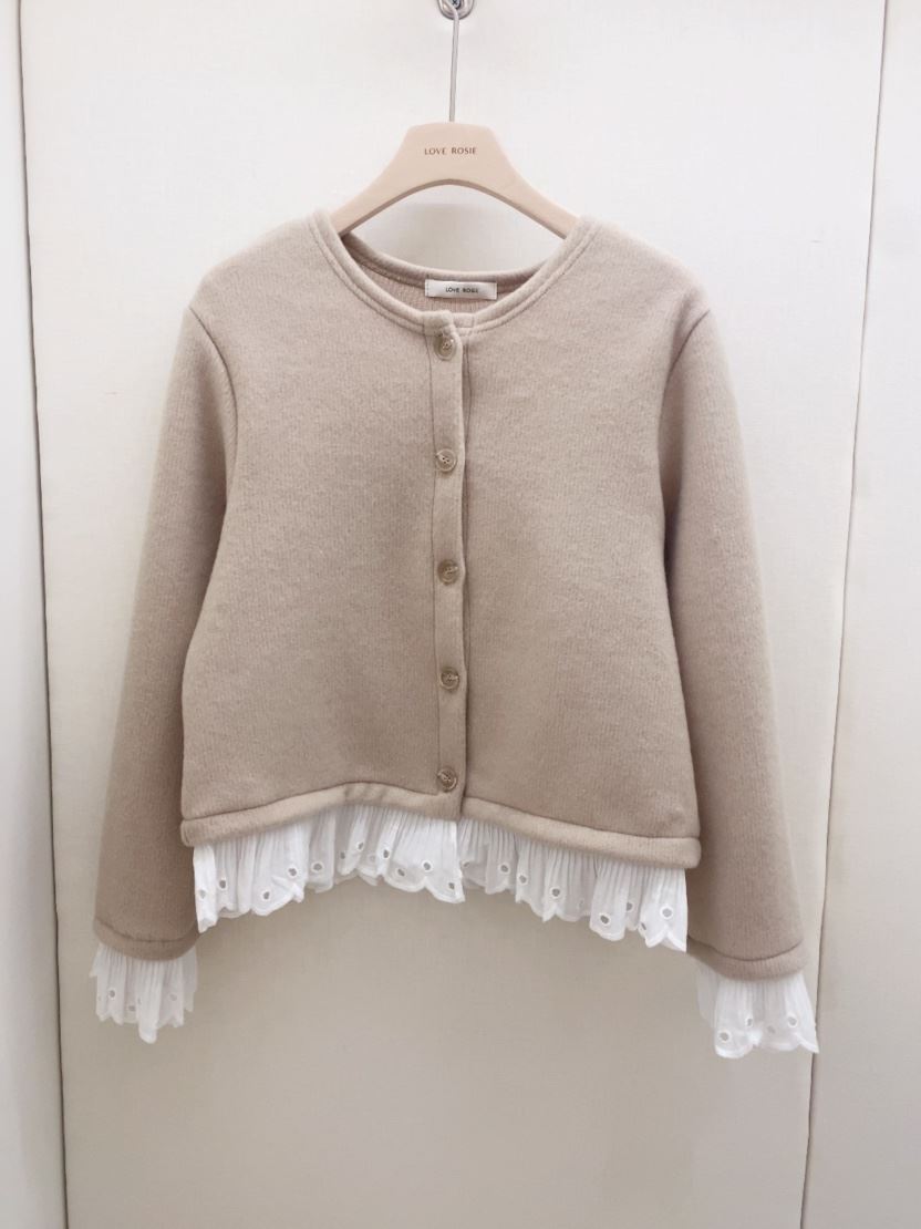 LOVE ROSIE東大門㊣直郵女裝新款時尚真品人氣針織衫蕾絲開衫LOVE ROSIE針織衫