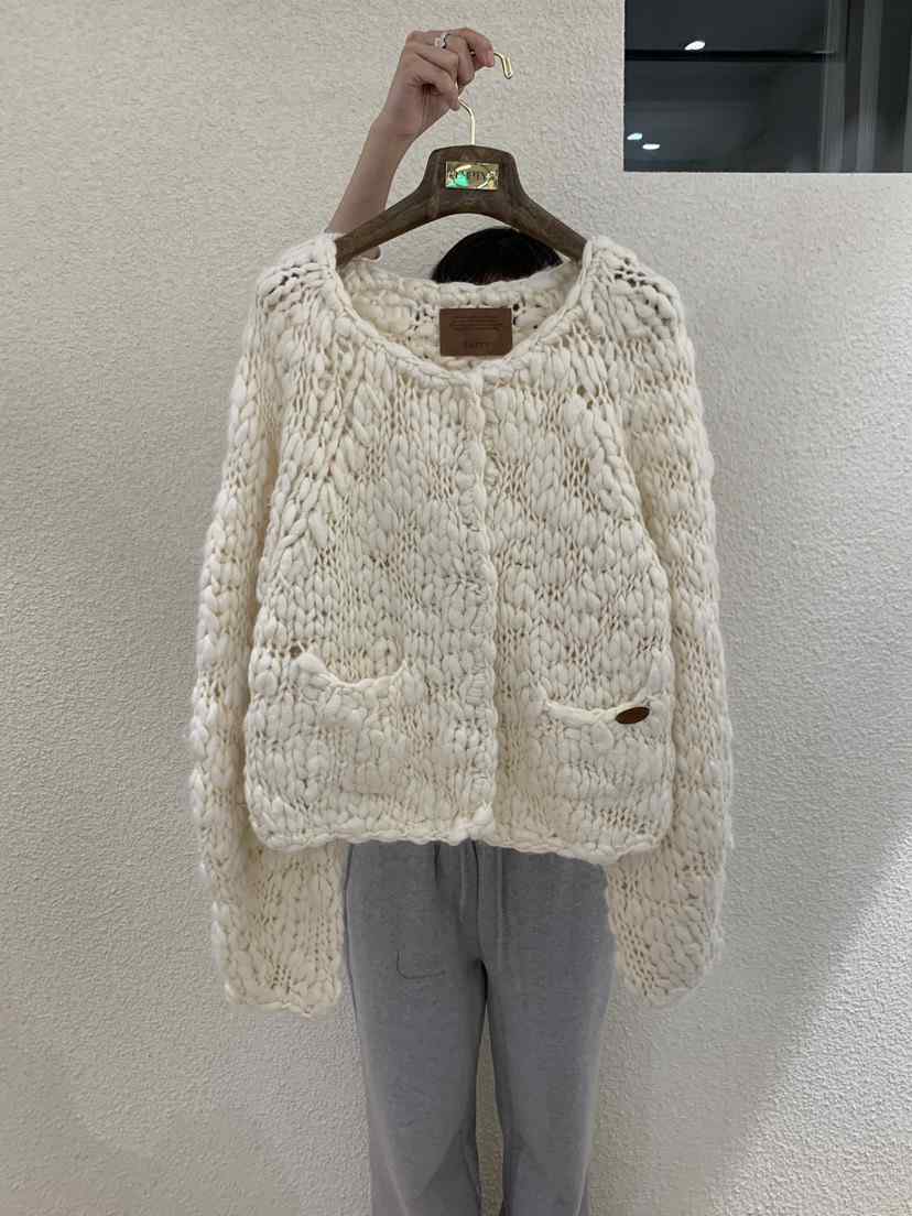 EMPTY東大門㊣代購女士新款熱賣人氣25秋冬休閑職業毛衣開衫EMPTY毛衣