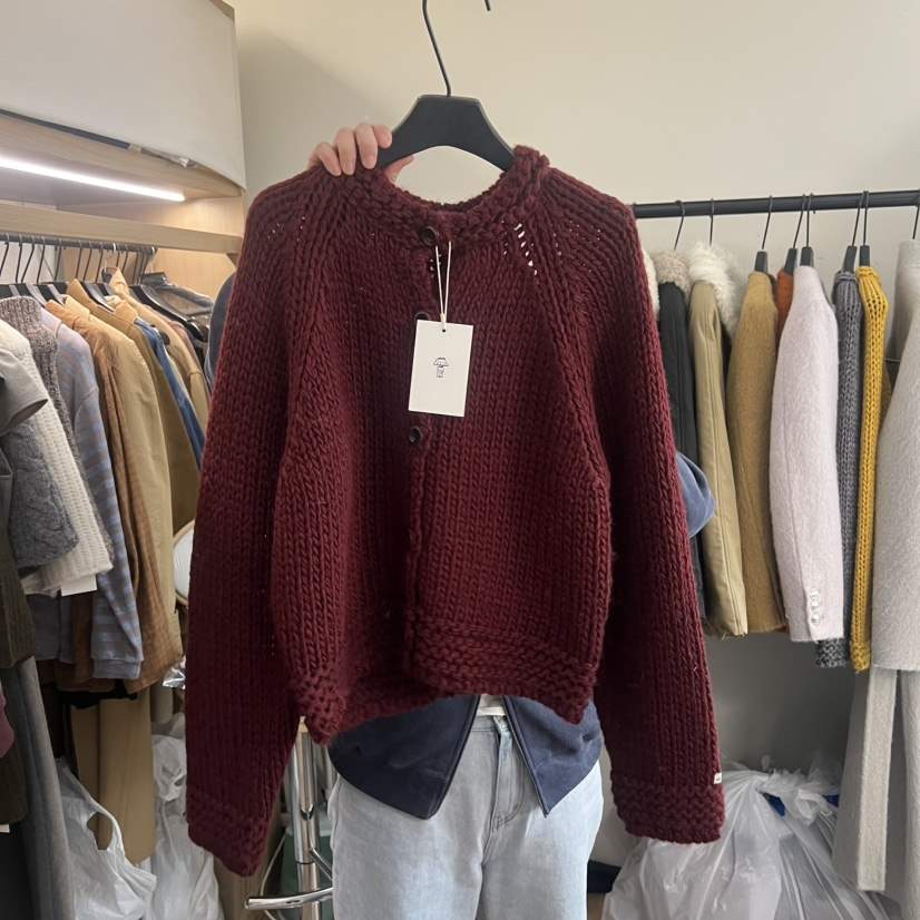 OBJET東大門㊣代購女士新款熱賣25秋冬真品時尚毛衣手工羊毛love us u/OBJET毛衣