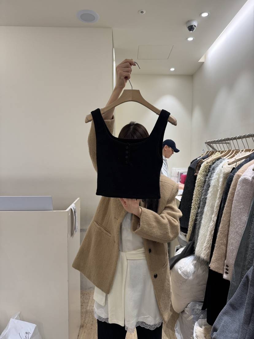 FLOWER-L東大門㊣實拍女裝新款熱賣休閑25秋冬推薦吊帶背心FLOWER-L吊帶/背心