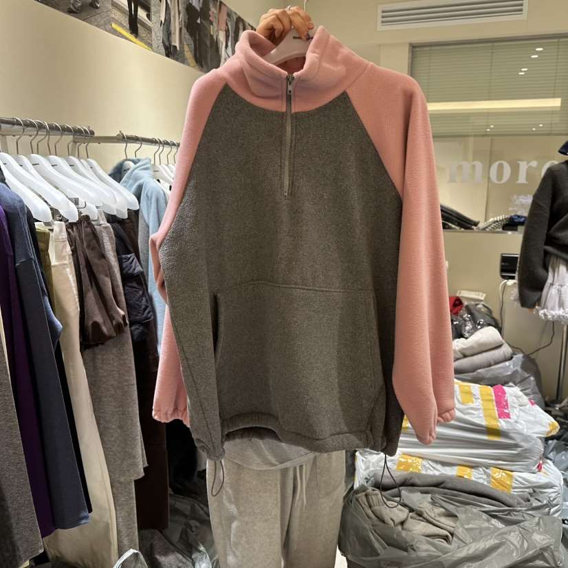 MOREMORE韓國直郵㊣女士新品職業25秋冬人氣熱賣衛衣抓絨拉鏈more more衛衣