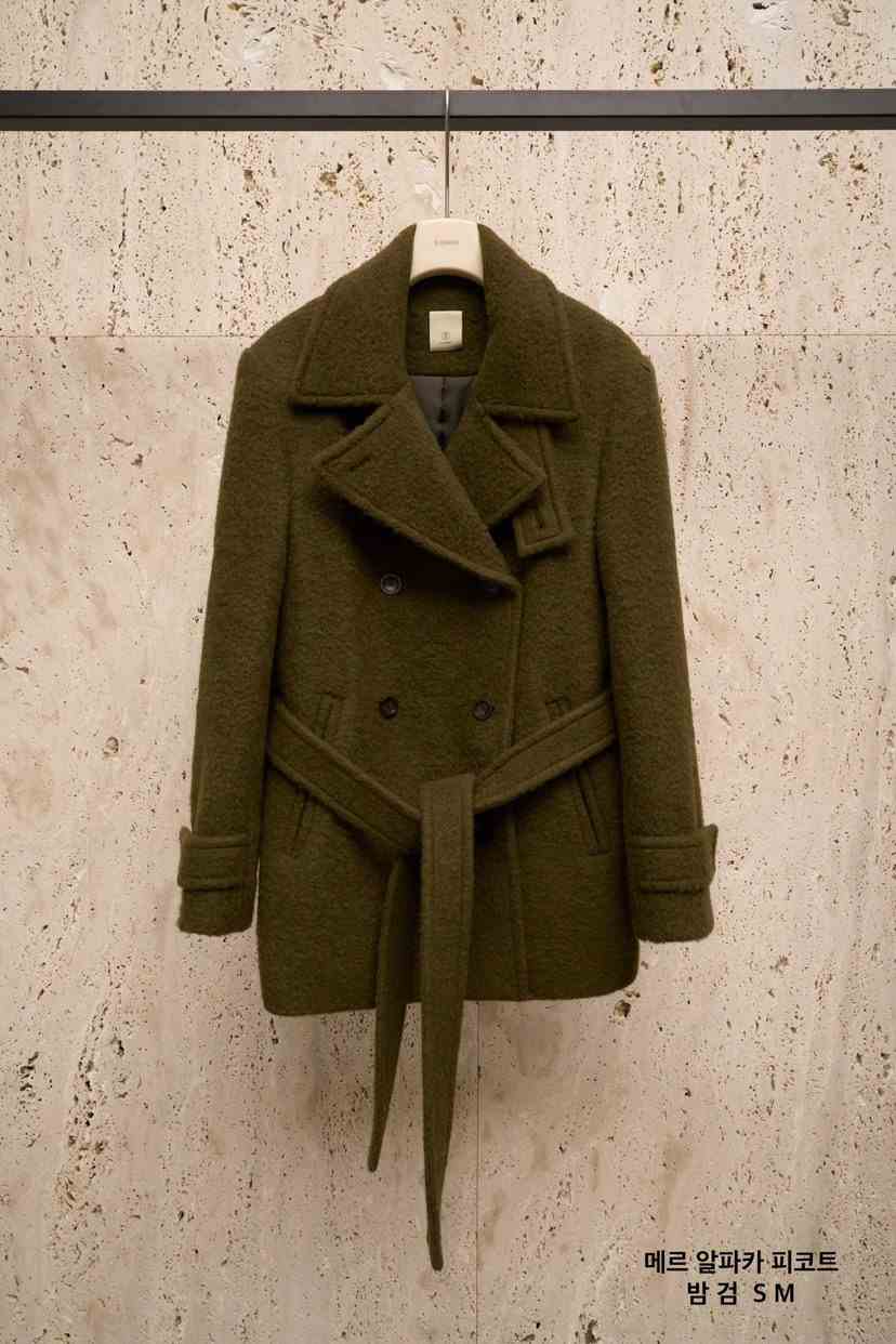 BLOSSOM韓國直郵㊣女士新品人氣休閑真品25秋冬中長款大衣含腰帶BLOSSOM中長款大衣