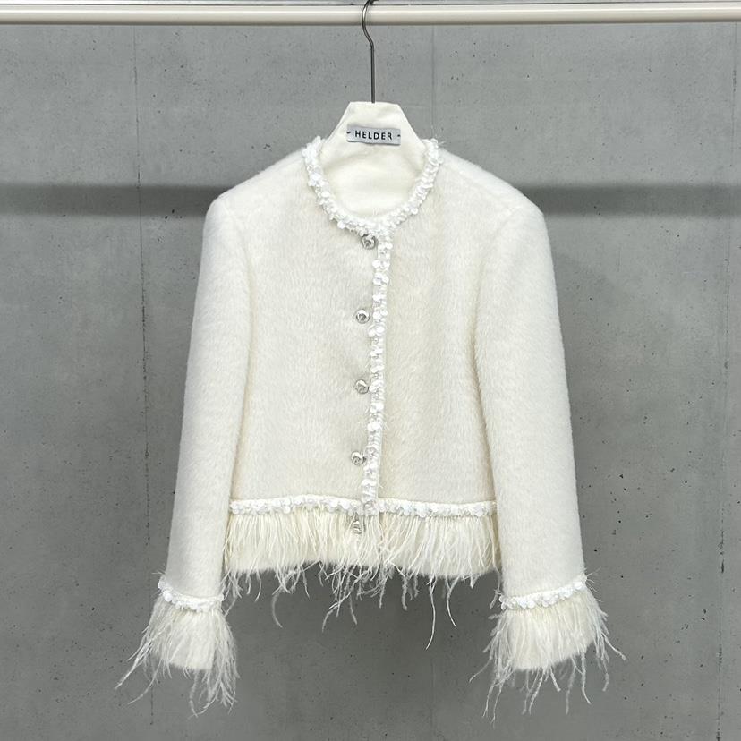 HELDER-P東大門㊣代購女裝新品休閑真品推薦夾克羊駝毛連帽HELDER夾克