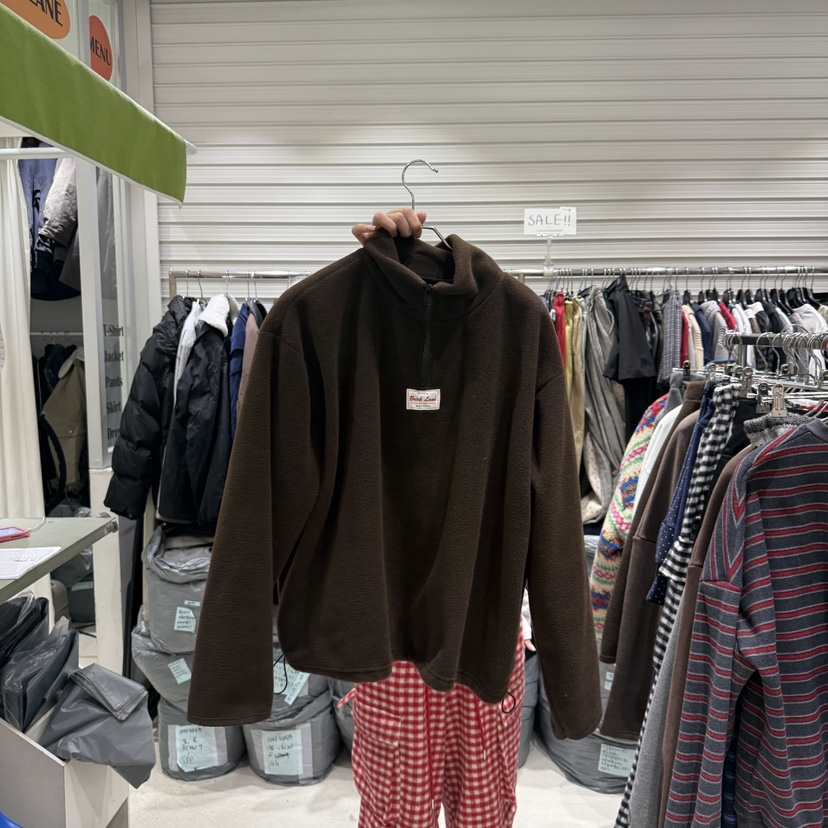 BRICKLANE東大門㊣實拍女裝新品職業休閑時尚25秋冬衛衣抓絨拉鏈BRICKLANE衛衣