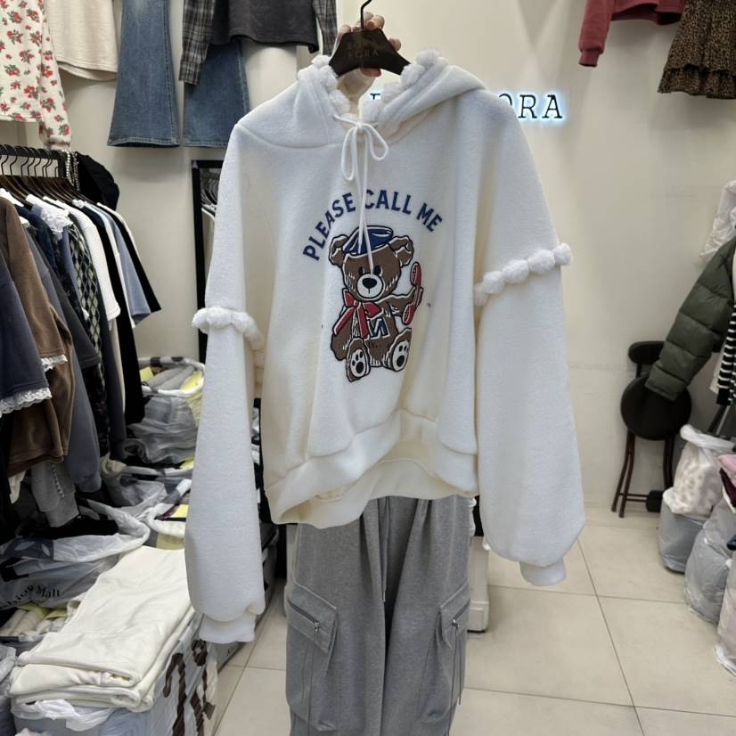 BORA BORA韓國直郵㊣女裝新款人氣職業時尚休閑熱賣衛衣加絨BORA BORA衛衣