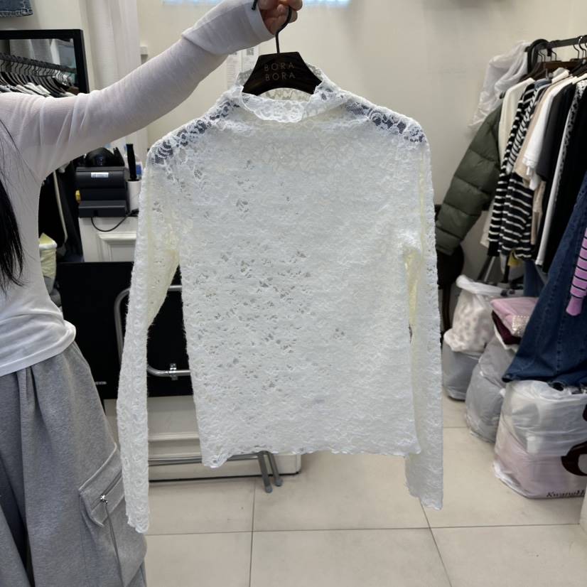 BORA BORA東大門㊣代購女裝新品熱賣25秋冬職業襯衫蕾絲衫BORA BORA襯衫/蕾絲衫