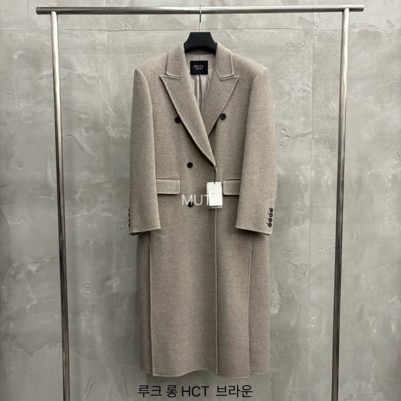 MUTE-P東大門㊣直郵女士新品職業熱賣真品時尚25秋冬中長款大衣MUTE中長款大衣