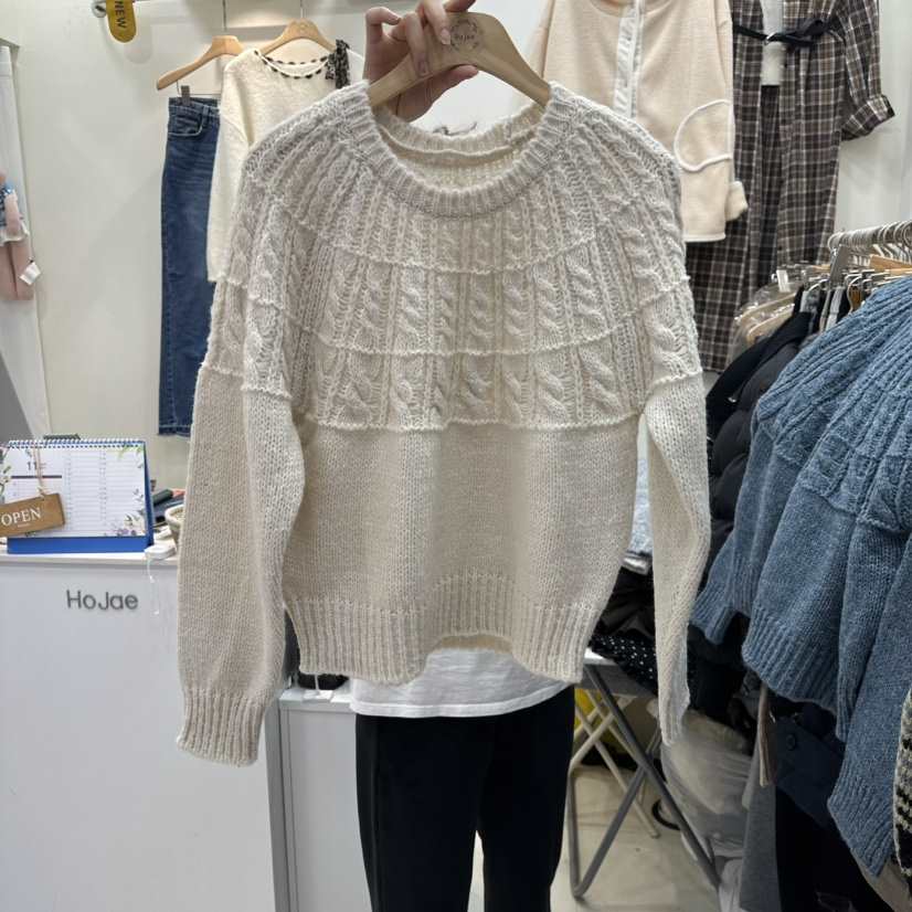 HOJAE東大門㊣直郵女士新款休閑推薦真品熱賣時尚人氣25秋冬毛衣MID-LEVEL JUMP毛衣