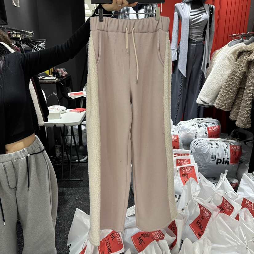 RARE CLOSET東大門㊣代購女士新品25秋冬時尚休閑休閑褲加絨RARE CLOSET休閑褲