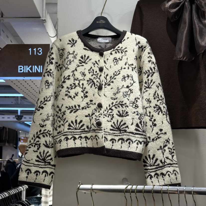 BIKINI東大門㊣代購女士新款休閑推薦25秋冬熱賣人氣真品毛衣BIKINI毛衣