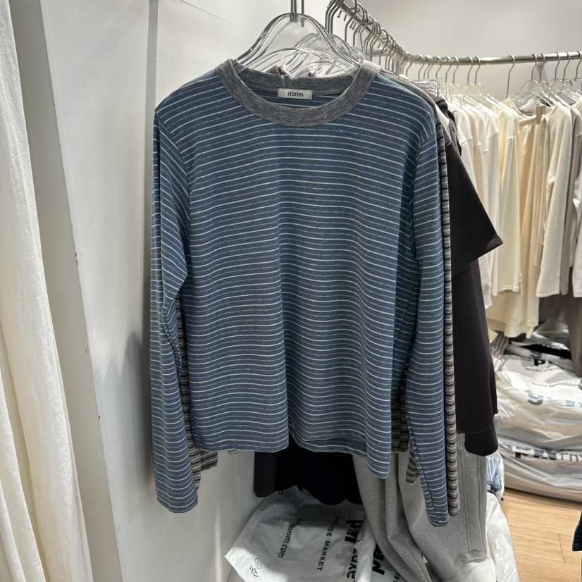 STORIES韓國代購㊣女裝新款休閑人氣熱賣推薦時尚職業長袖T恤STORIES長袖T恤